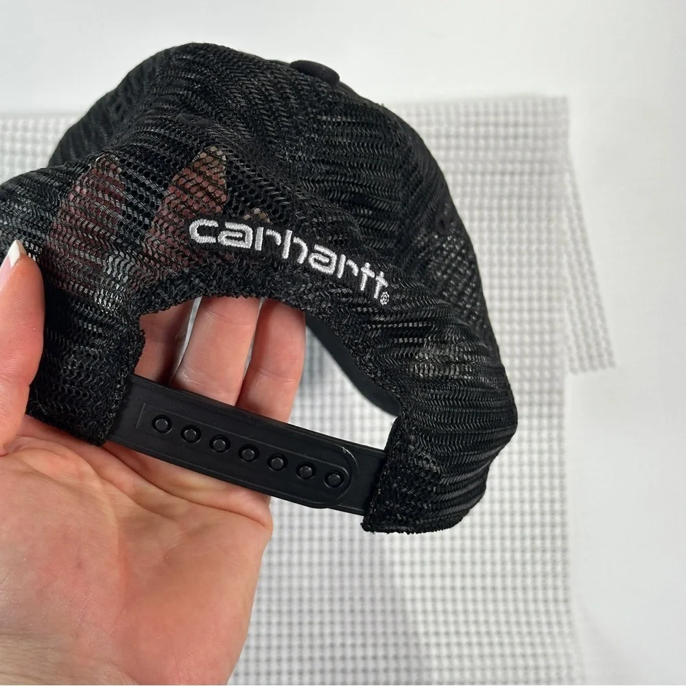 Carhartt workwear trucker hat mesh back black snapback